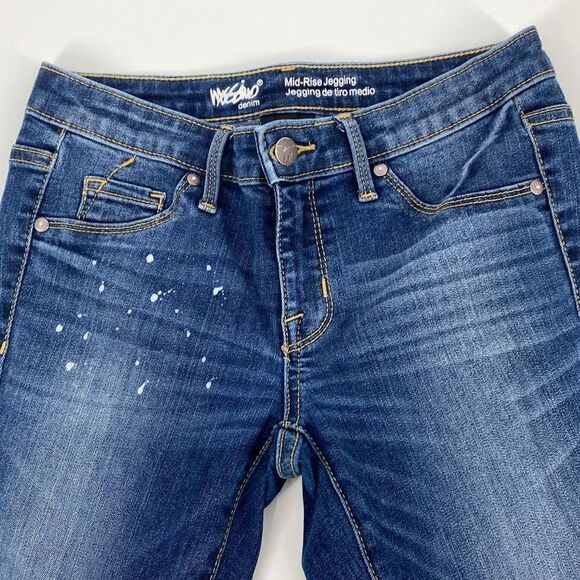 Mossimo Mid-Rise Jegging with Paint Splatter ankle Slit Detail 0/25 - Picture 4 of 11